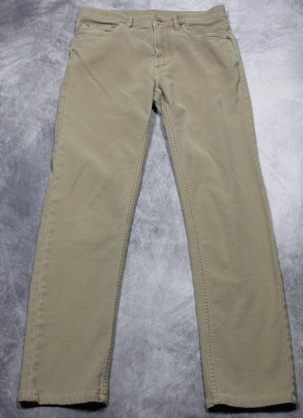 Faherty Jeans Mens 28x32 (28x28) Beige 5 Pocket Denim Straight MBC0020-DKA
